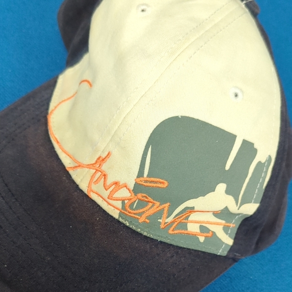 Two-Tone Cap with Orange Embroidery - Picture 3 of 3